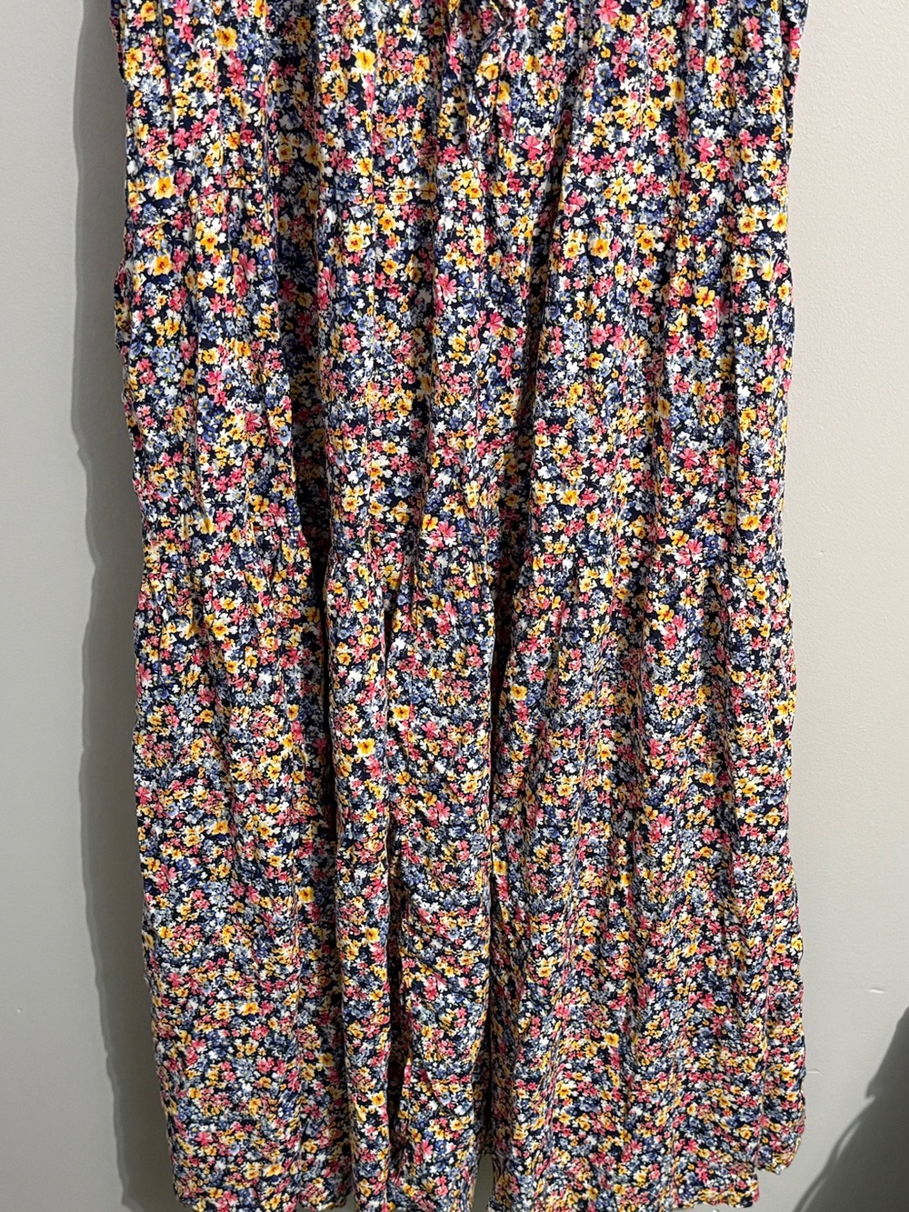 Old Navy Dress Womens Extra Large Tiered Ditsy Floral Smocked Cottagecore - Picture 5 of 14